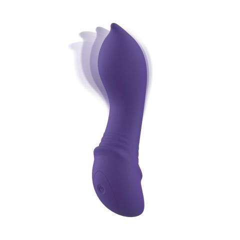 Zakrzywiony mini wibrator 17,4 cm fioletowy | 10 trybów