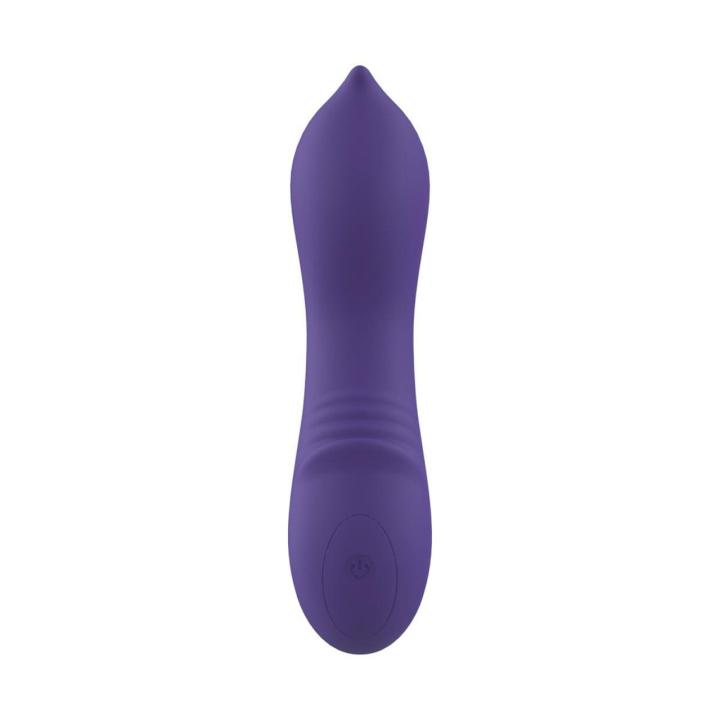 Zakrzywiony mini wibrator 17,4 cm fioletowy | 10 trybów