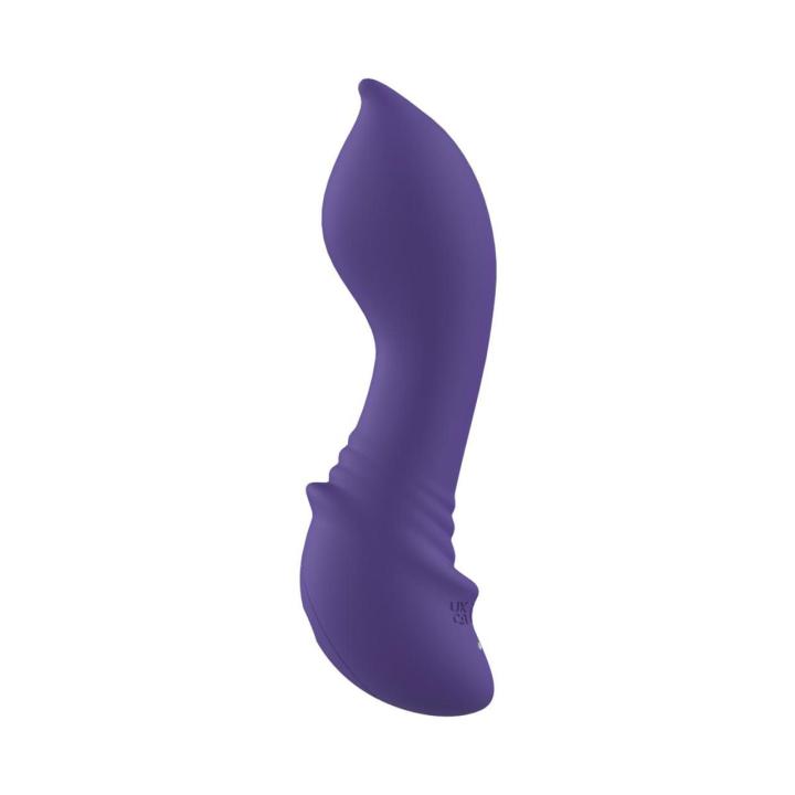 Zakrzywiony mini wibrator 17,4 cm fioletowy | 10 trybów