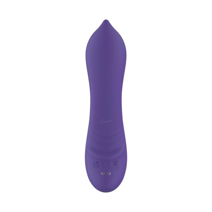 Zakrzywiony mini wibrator 17,4 cm fioletowy | 10 trybów
