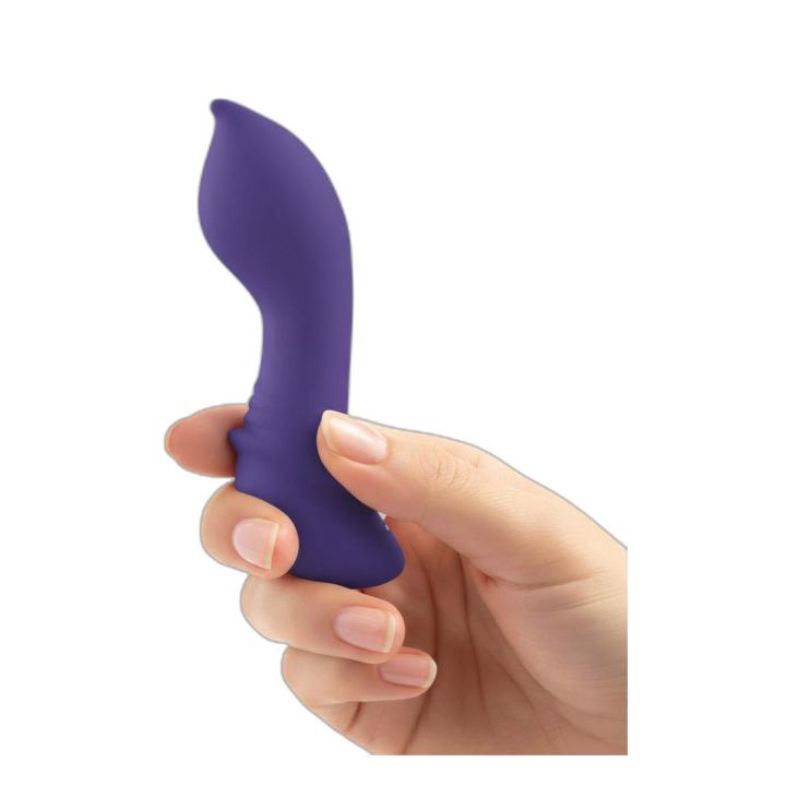 Zakrzywiony mini wibrator 17,4 cm fioletowy | 10 trybów | Loris.pl