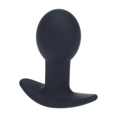Wibrujący korek analny silikonowy czarny | 10 trybów | Ładowany USB