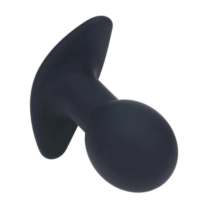 Wibrujący korek analny silikonowy czarny | 10 trybów | Ładowany USB