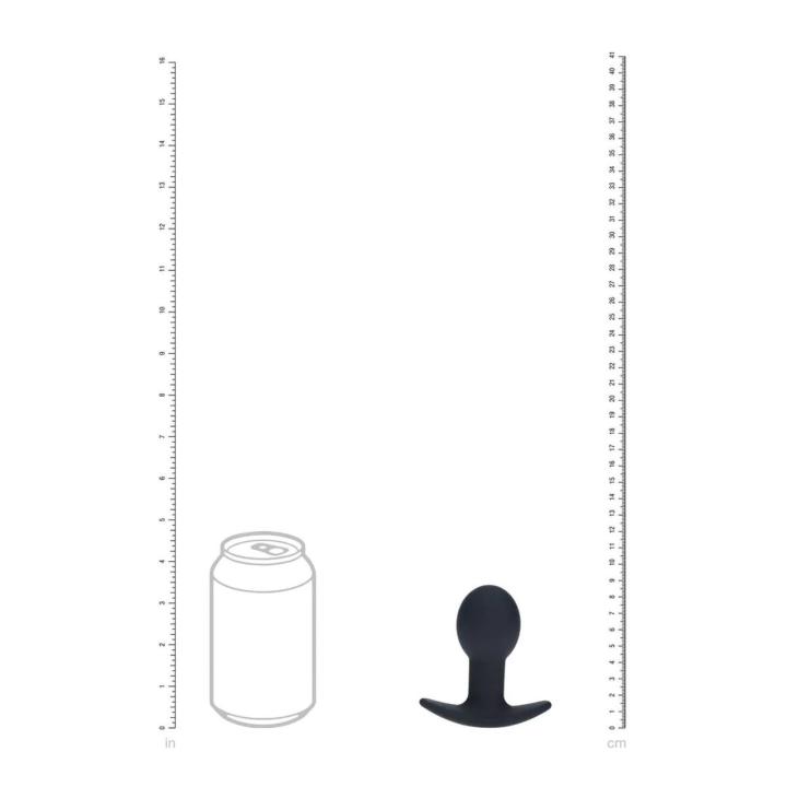 Wibrujący korek analny silikonowy czarny | 10 trybów | Ładowany USB