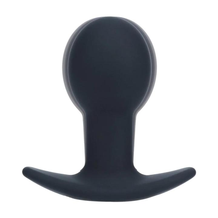 Wibrujący korek analny silikonowy czarny | 10 trybów | Ładowany USB