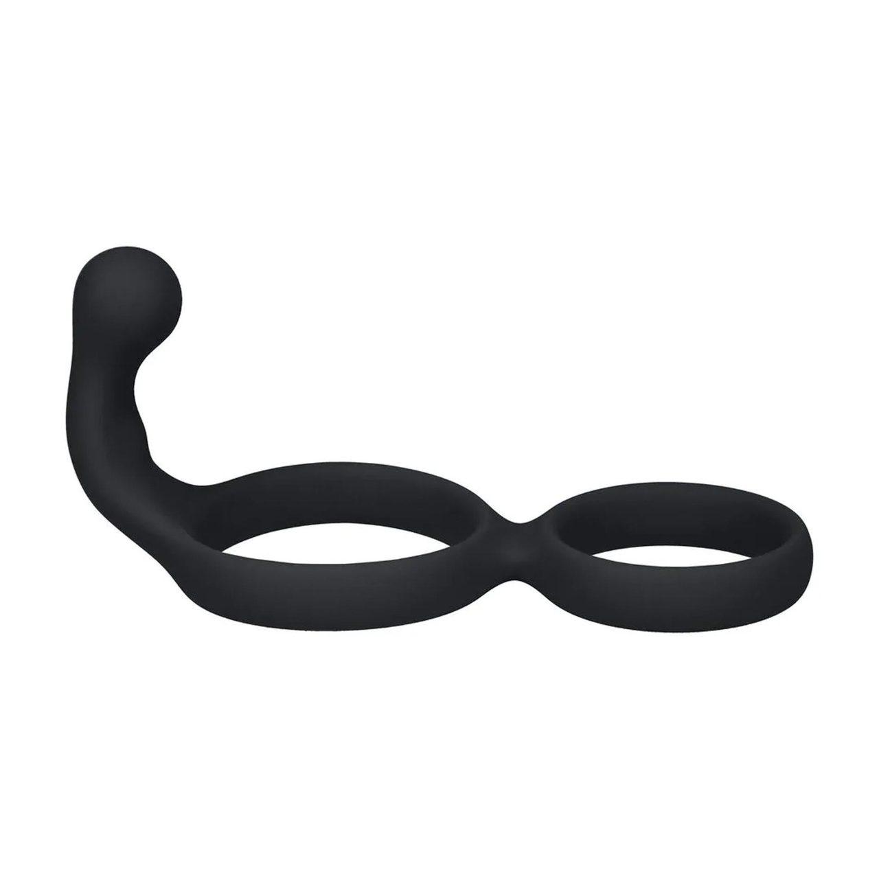 Podwójny pierścień erekcyjny z kulką analną bez wibracji | Loris.pl