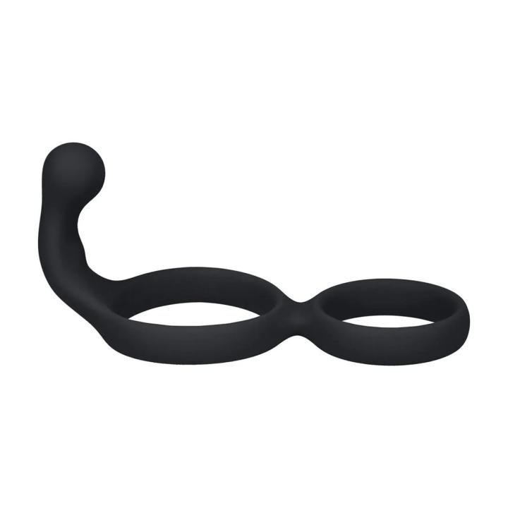 Podwójny pierścień erekcyjny z kulką analną bez wibracji | Loris.pl