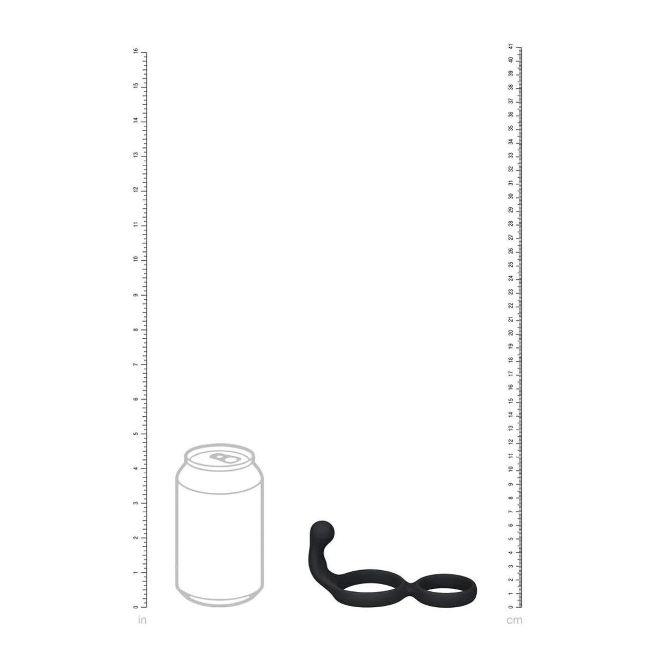 Podwójny pierścień erekcyjny z kulką analną bez wibracji | Loris.pl