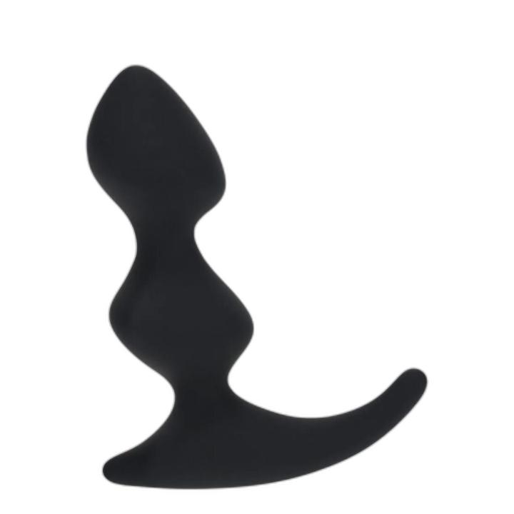 Silikonowy masażer prostaty z wypustkami czarny – precyzyjna stymulacja | Loris.pl
