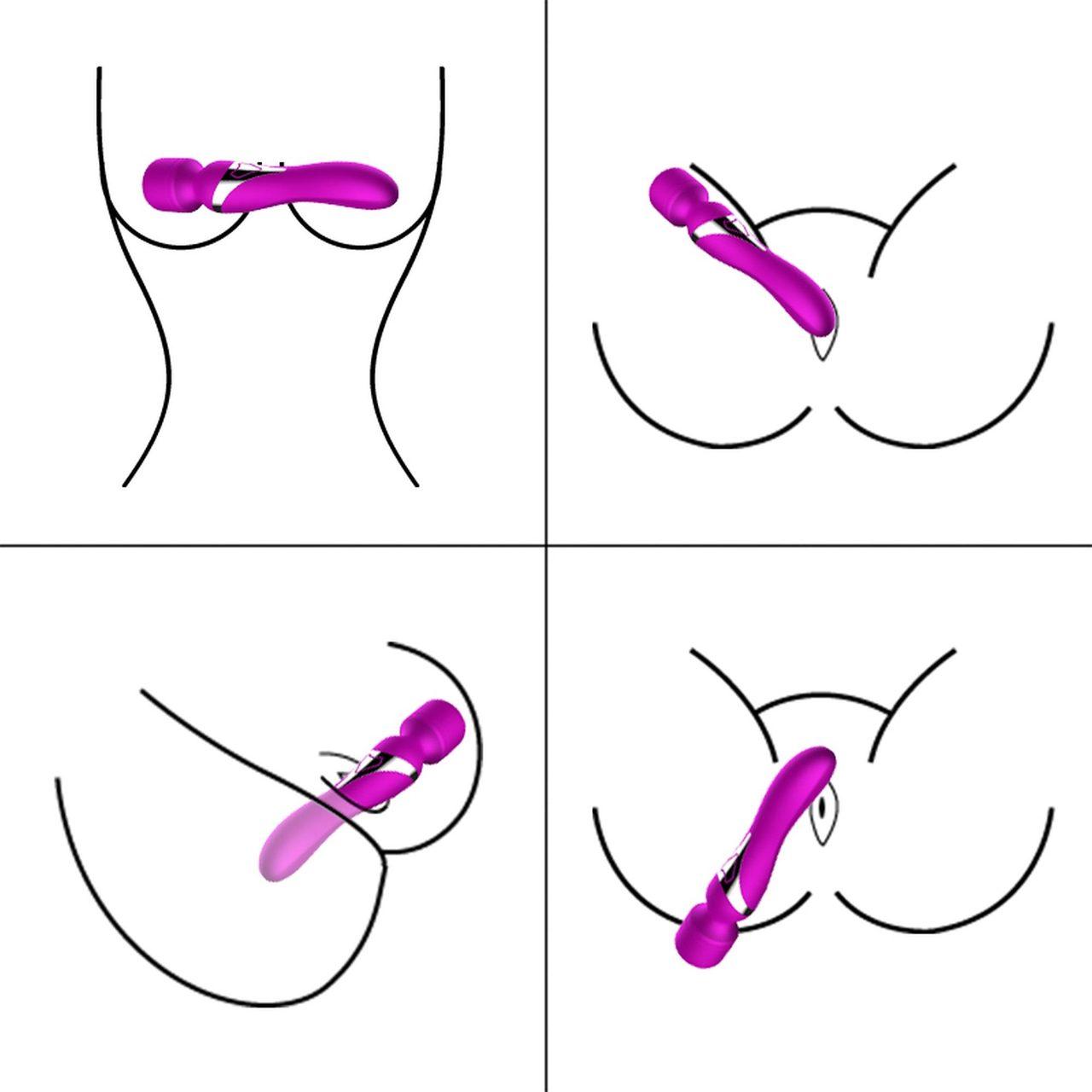 Podwójny masażer do punktu g usb 14 trybów fioletowy | Loris.pl
