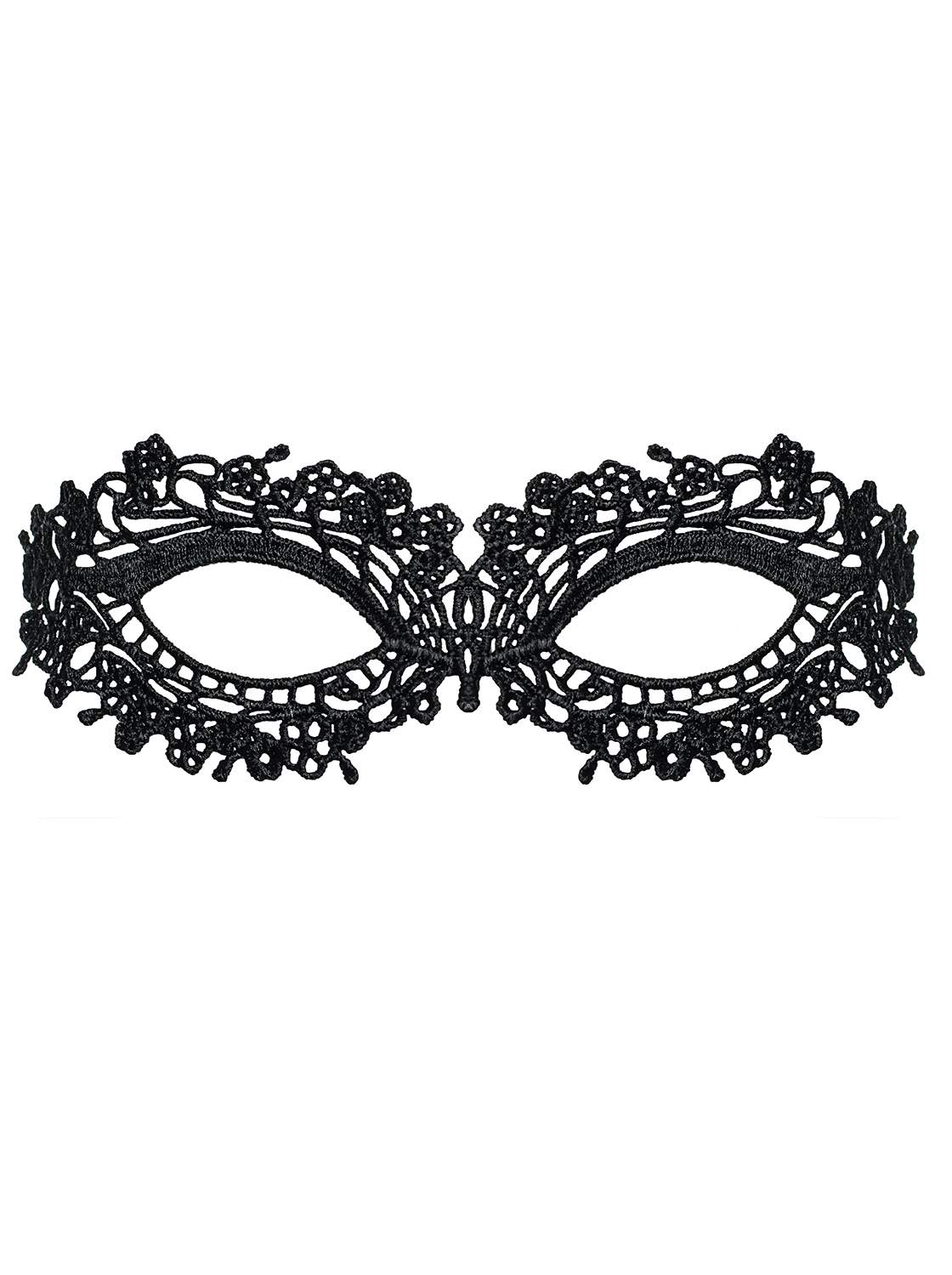 Namiętna koronkowa czarna maska Obsessive A710