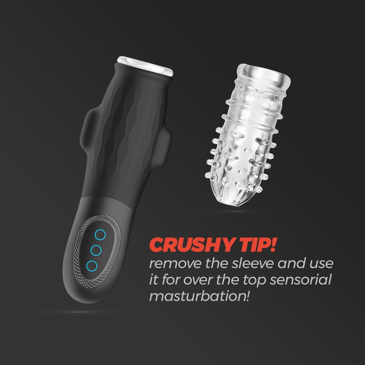 Masturbator z ssaniem i wibracjami 23,5 cm + wyjmowany rękaw | Loris.pl