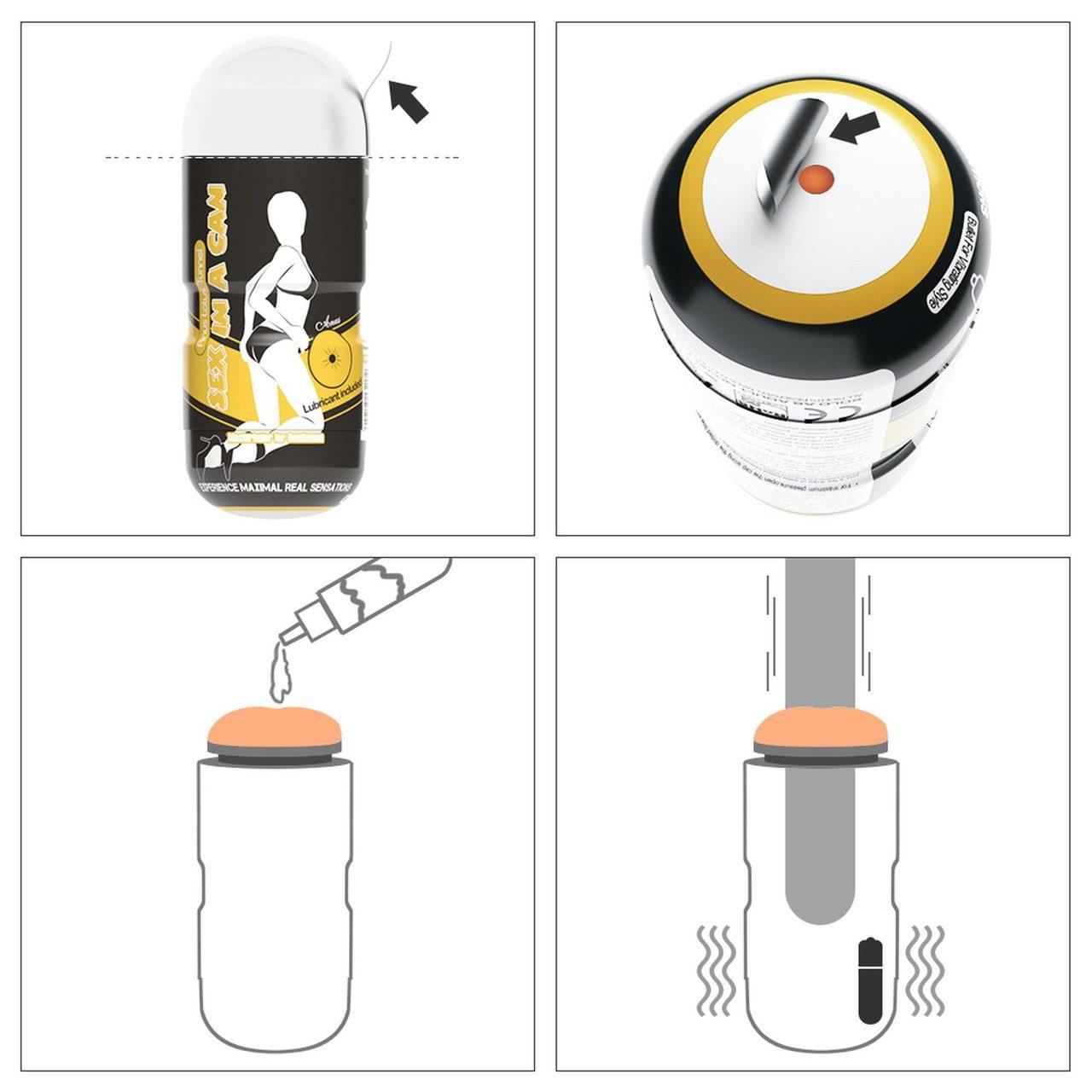 Wibrujący masturbator tunelowy analny 16 cm – pocisk i lubrykant | Loris.pl