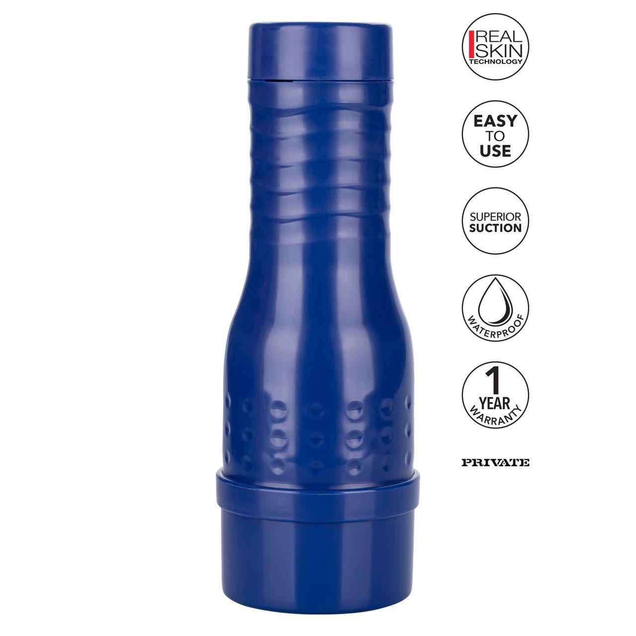 Cielisty masturbator waginalny z realistyczną teksturą wnętrza | Loris.pl