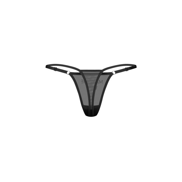 Transparentne stringi z cyrkoniami S/M – regulowane paski