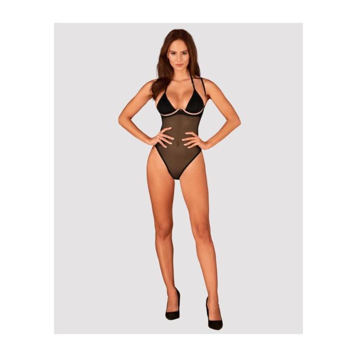 Czarne body XL/2XL z fiszbinami i regulacją