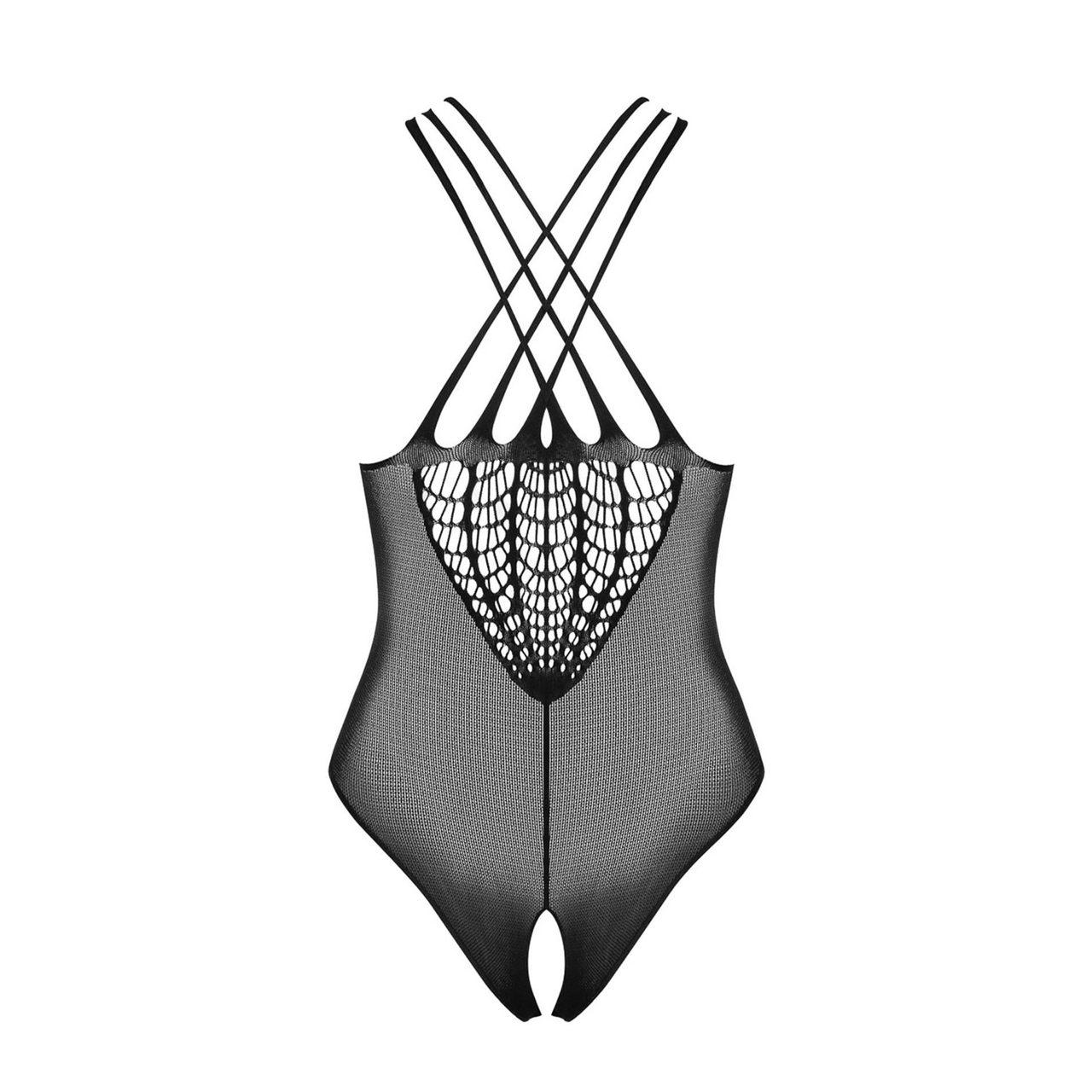 Dziane body z otwartym krokiem i paskami S/M/L – zmysłowa bielizna