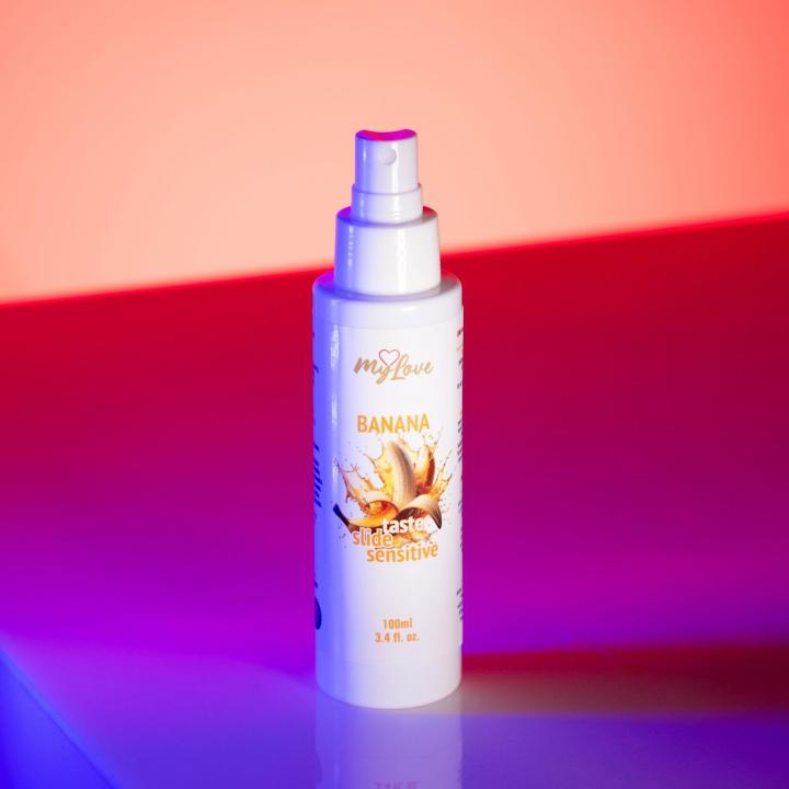 Smakowy żel intymny bananowy Sensitive 100 ml z atomizerem