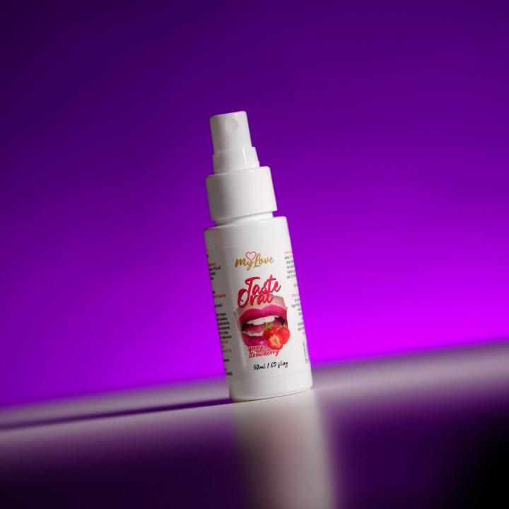 Truskawkowy spray do seksu oralnego 50 ml – smakowy spray do gry wstępnej