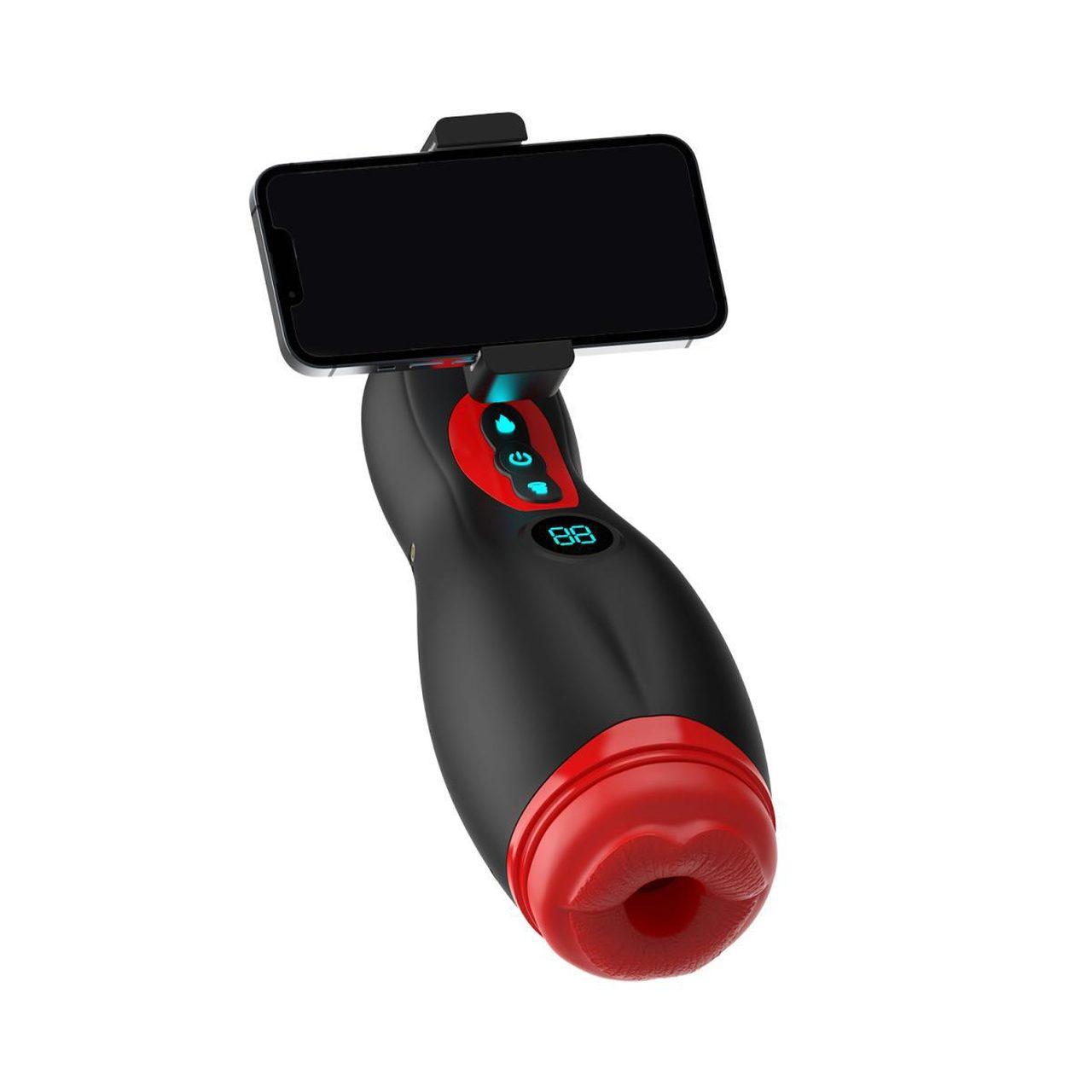 Masturbator z podgrzewaniem i wibracją czarny | Loris.pl