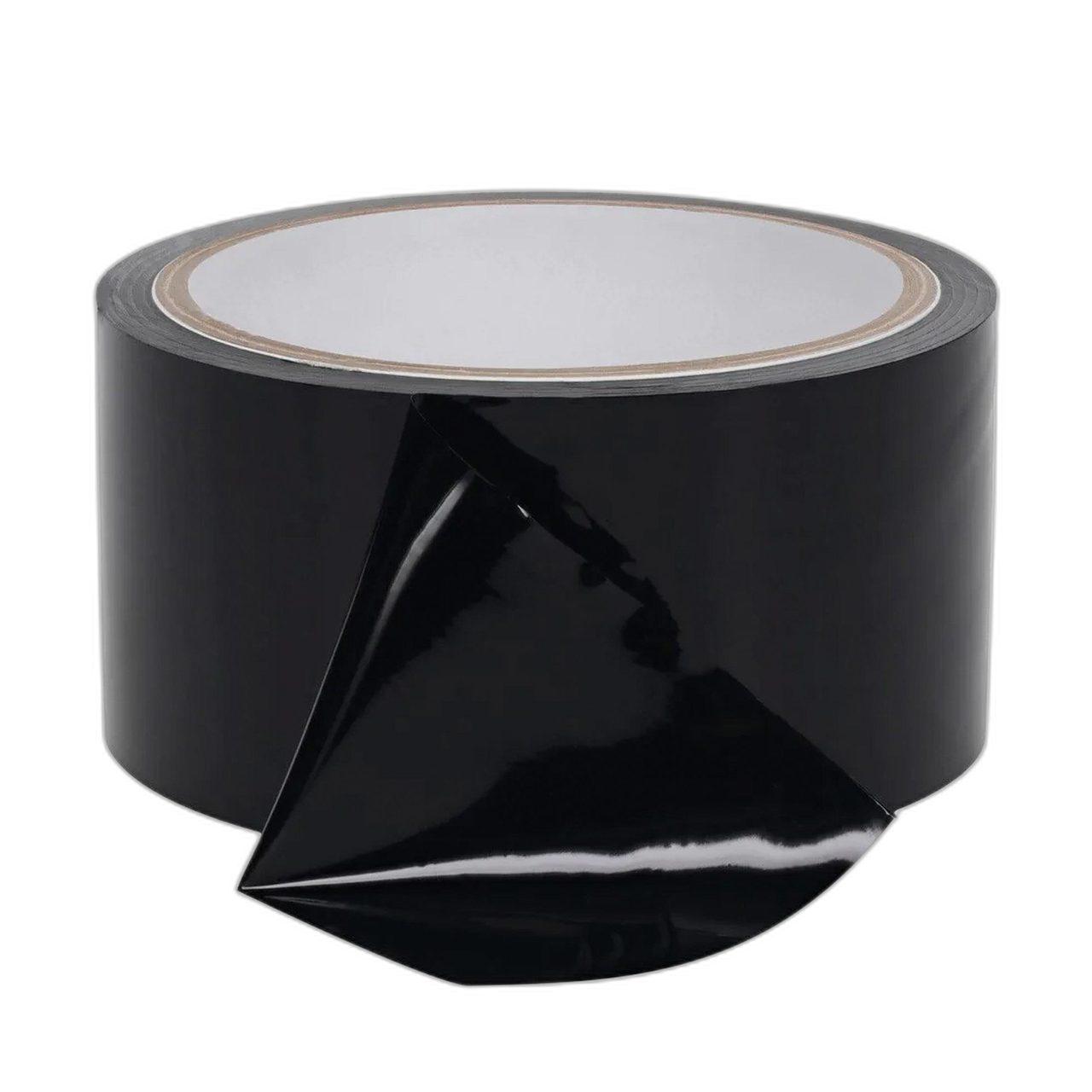 Taśma BDSM non stick 20 m czarna – do bondage, więzów i opaski na oczy