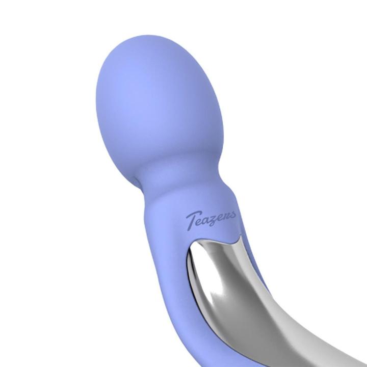 Lawendowy masażer wand zakrzywiony | Silikon, wodoodporny, USB