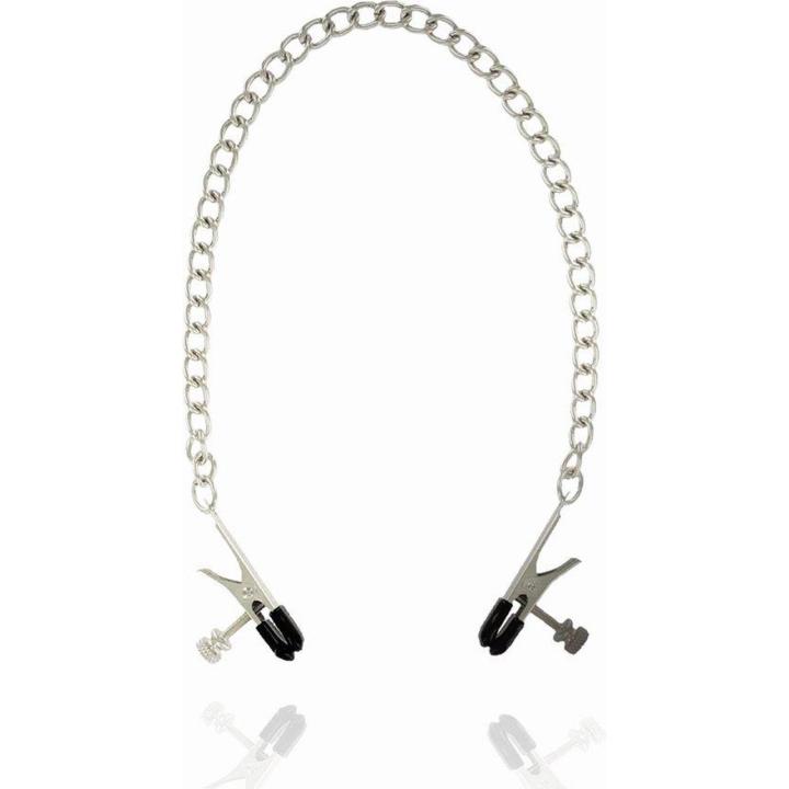 Metalowe klipsy na sutki regulowane śrubą – stal nierdzewna | Loris.pl