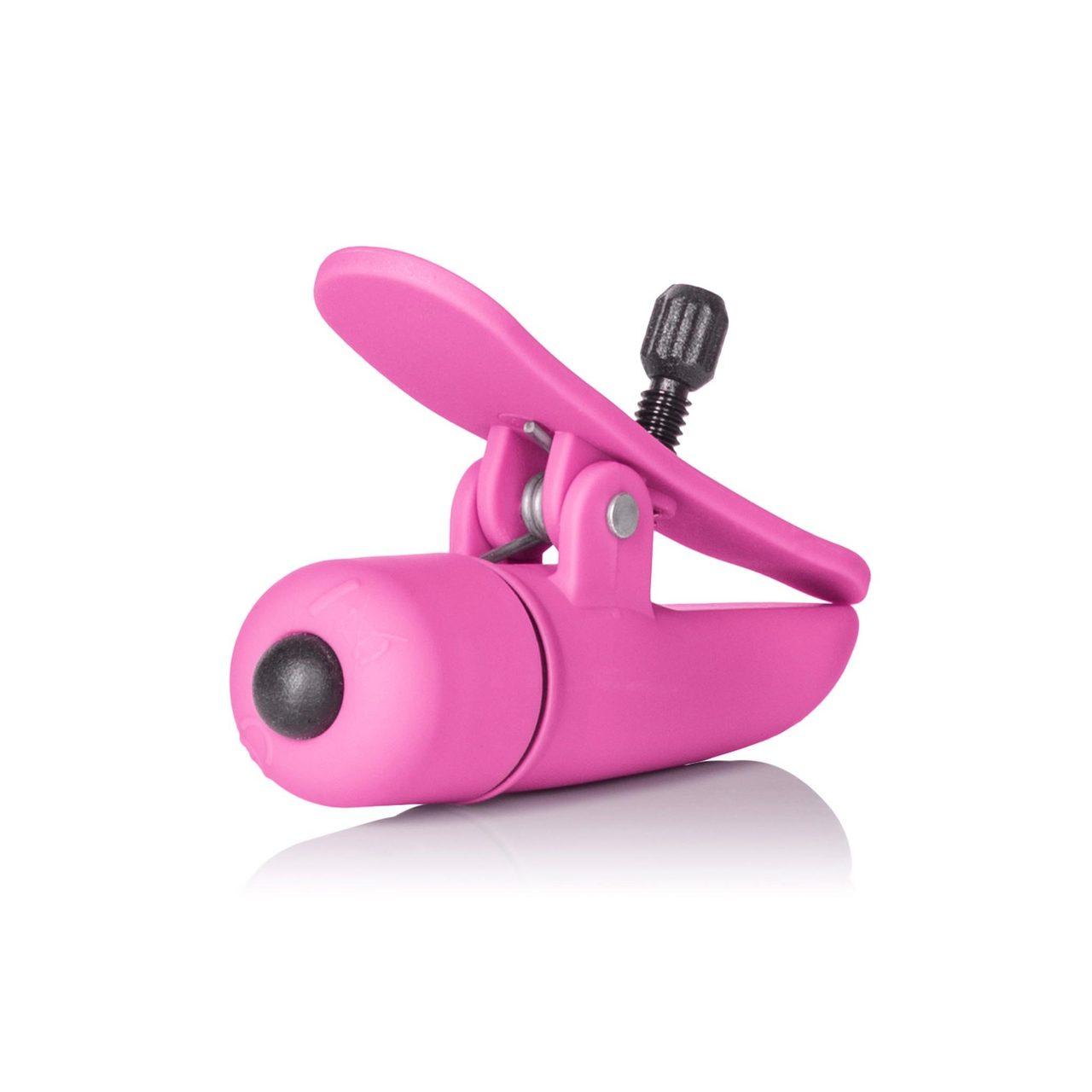 Wibrujące klipsy na sutki z regulacją docisku | Wodoodporne | Loris.pl