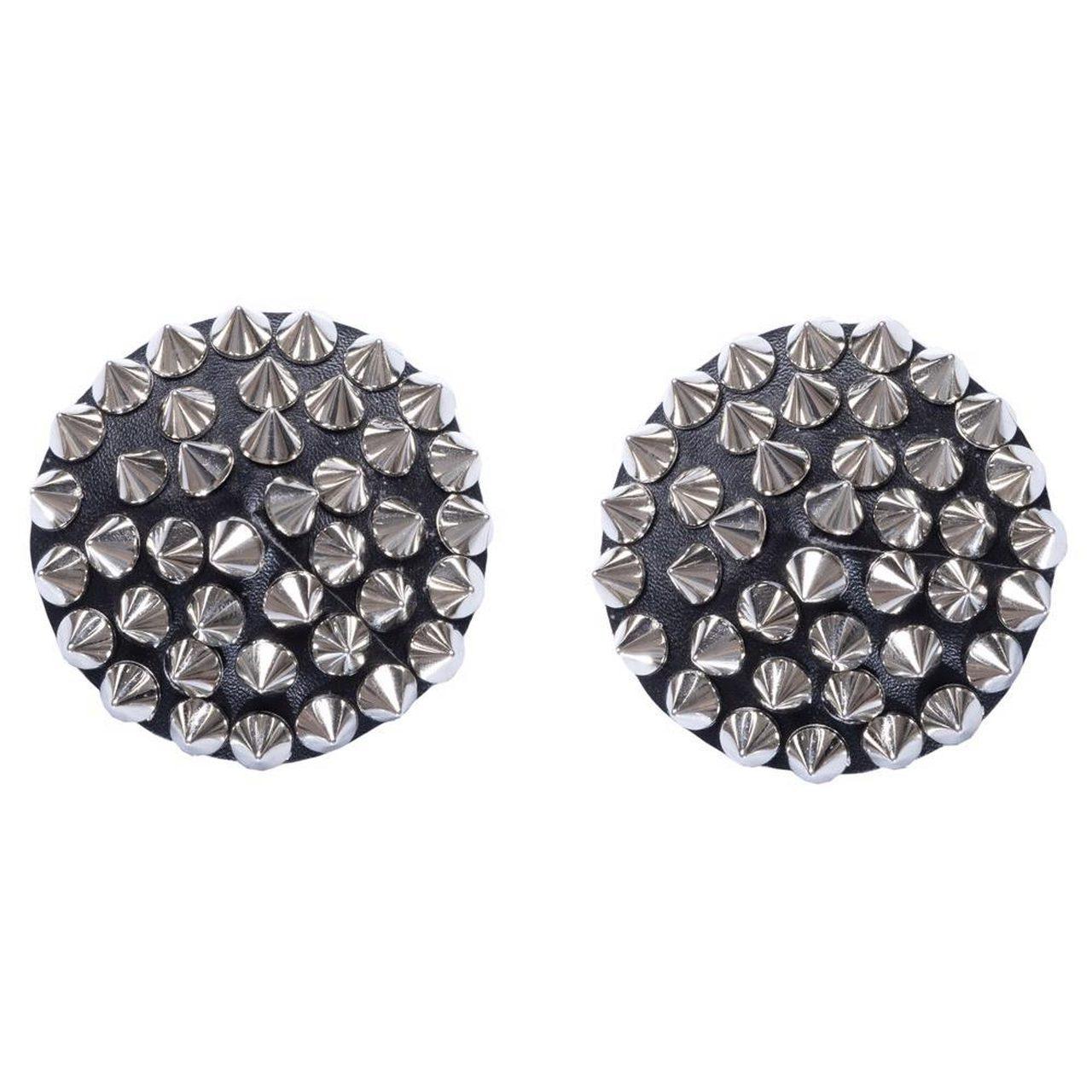 Naklejki na sutki z kolcami i ćwiekami 7 cm | Czarne, wielorazowe