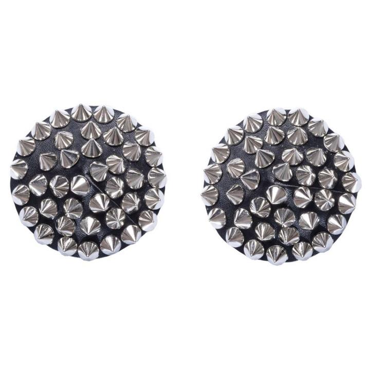 Naklejki na sutki z kolcami i ćwiekami 7 cm | Czarne, wielorazowe