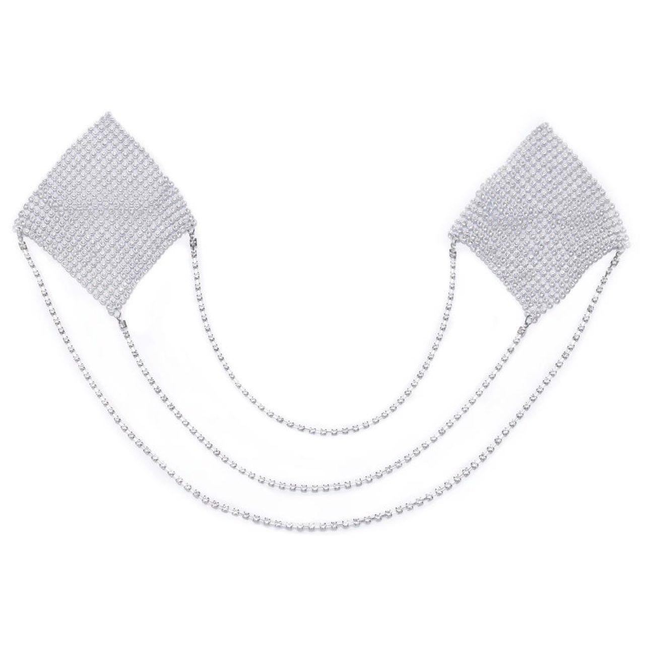 Srebrne naklejki na sutki z łańcuszkami 6,5 cm | Loris.pl