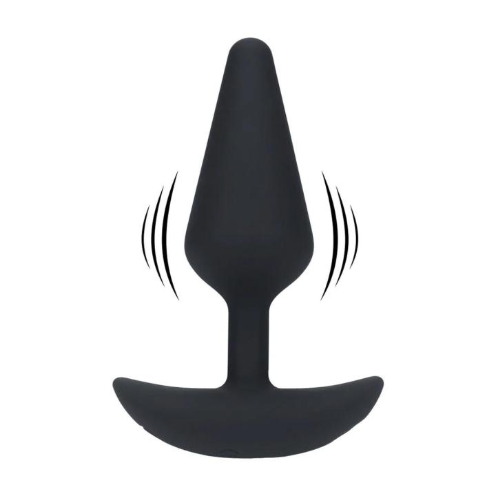 Wibrujący plug analny M z silikonu czarny | Ładowany USB, wodoodporny