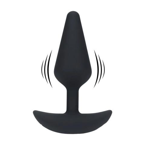 Wibrujący plug analny M z silikonu czarny | Ładowany USB, wodoodporny