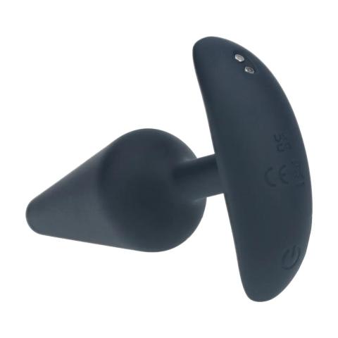 Wibrujący plug analny M z silikonu czarny | Ładowany USB, wodoodporny