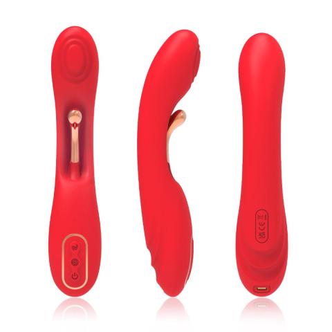 Wibrator punktu g dwupunktowy czerwony | 9 trybów, usb-c, wodoodporny