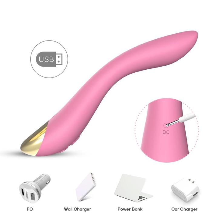 Wodoodporny wibrator do punktu G z masażerem łechtaczki | 9 trybów USB