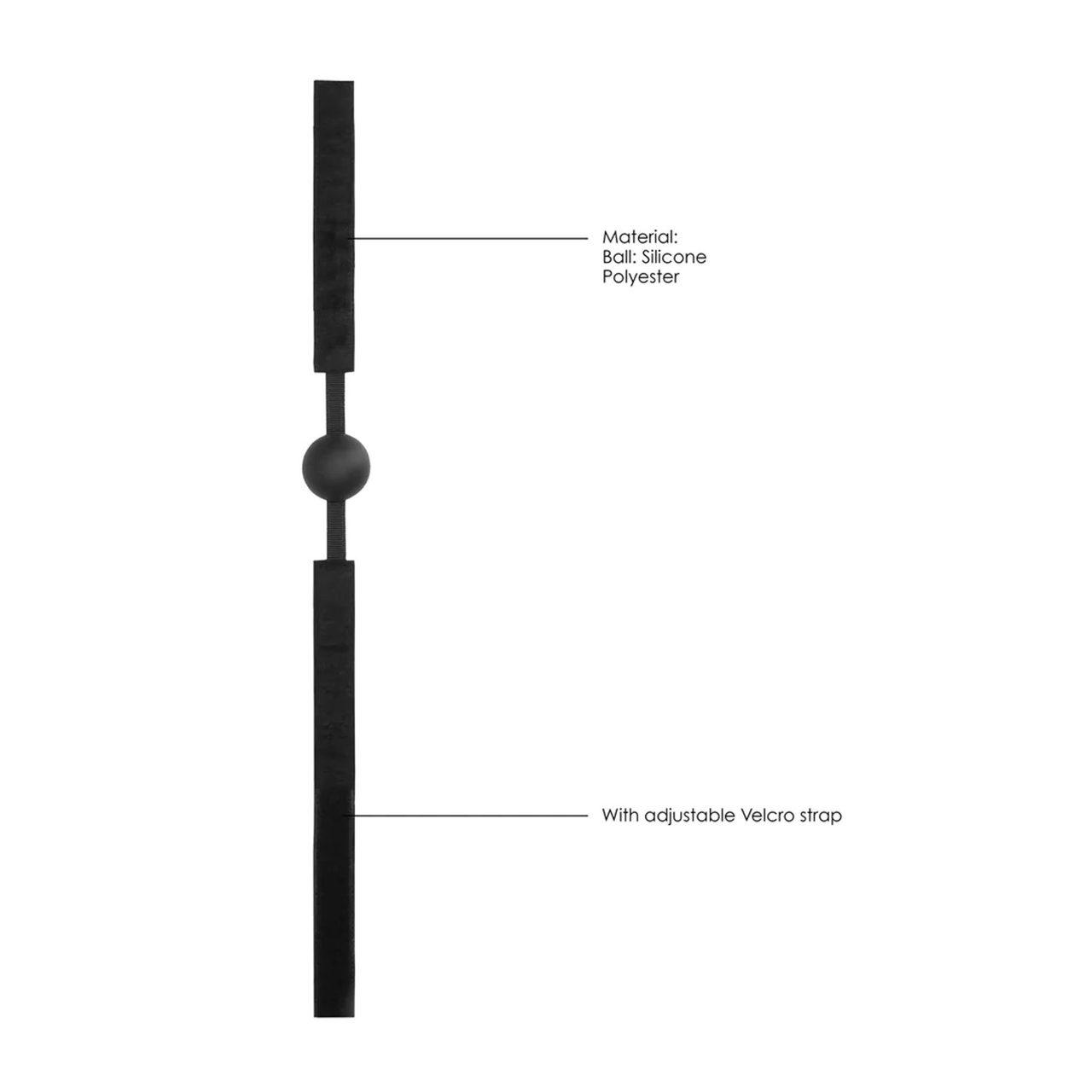 Regulowany knebel z kulką silikonową na rzep | BDSM | Loris.pl