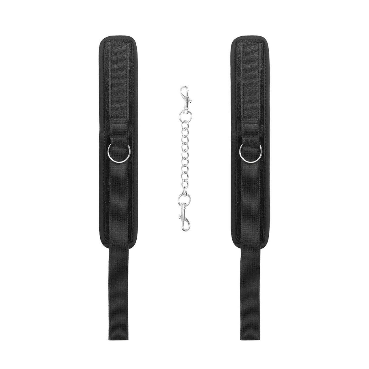 Regulowane kajdanki na kostki BDSM z rzepem i szybkim wypięciem | Loris.pl