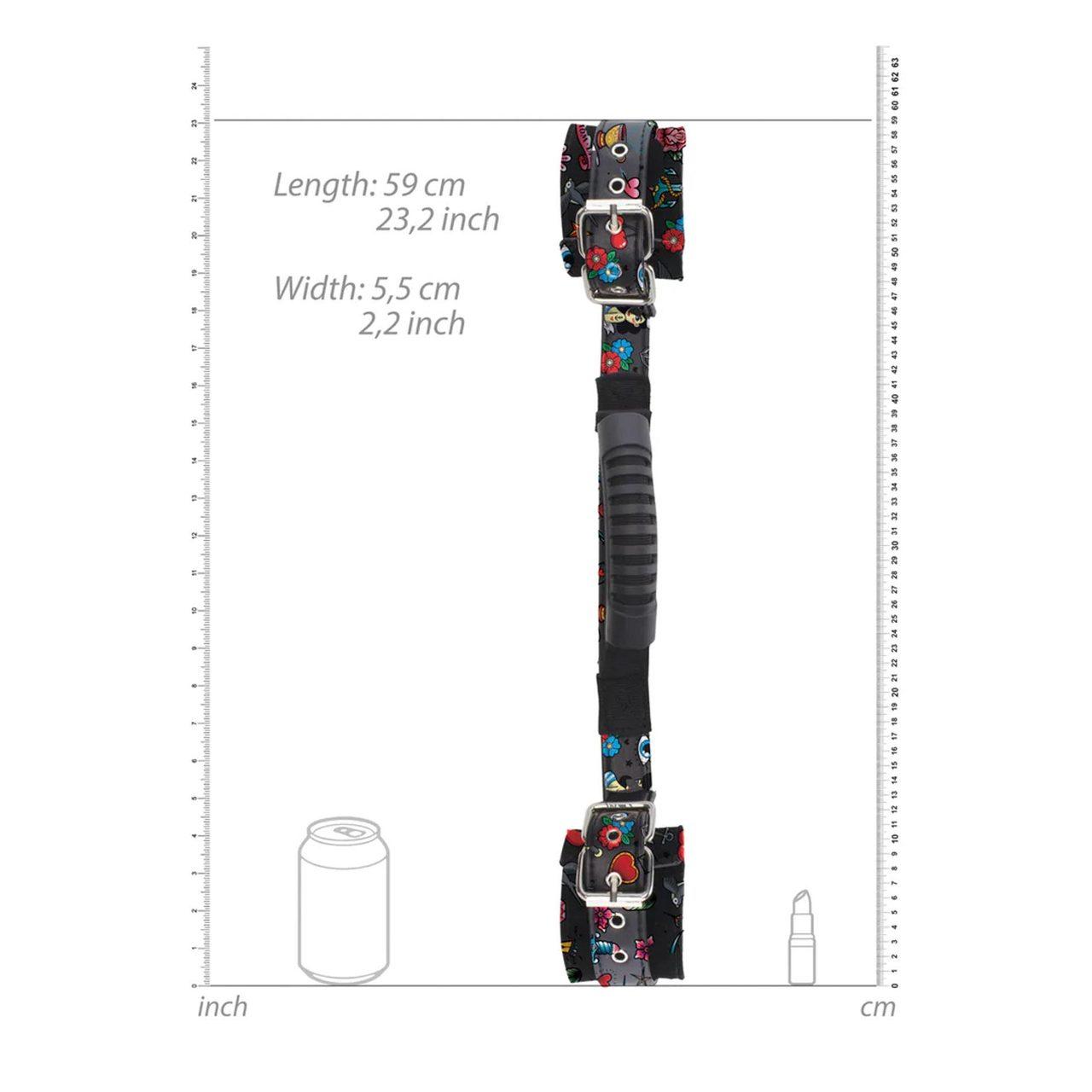 Skórzane kajdanki z uchwytem regulowane – BDSM | Loris.pl