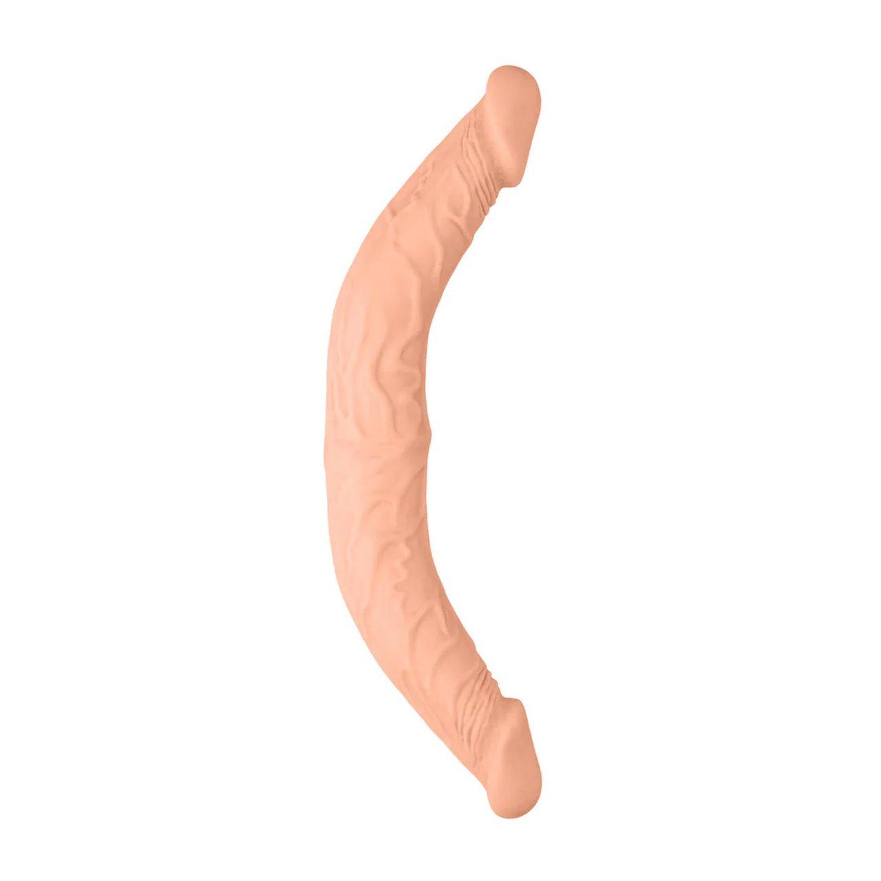 Realistyczne podwójne dildo 36 cm Skin TPE bez ftalanów | Loris.pl