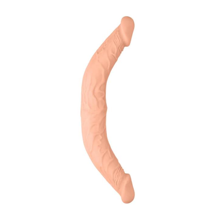 Realistyczne podwójne dildo 36 cm Skin TPE bez ftalanów | Loris.pl