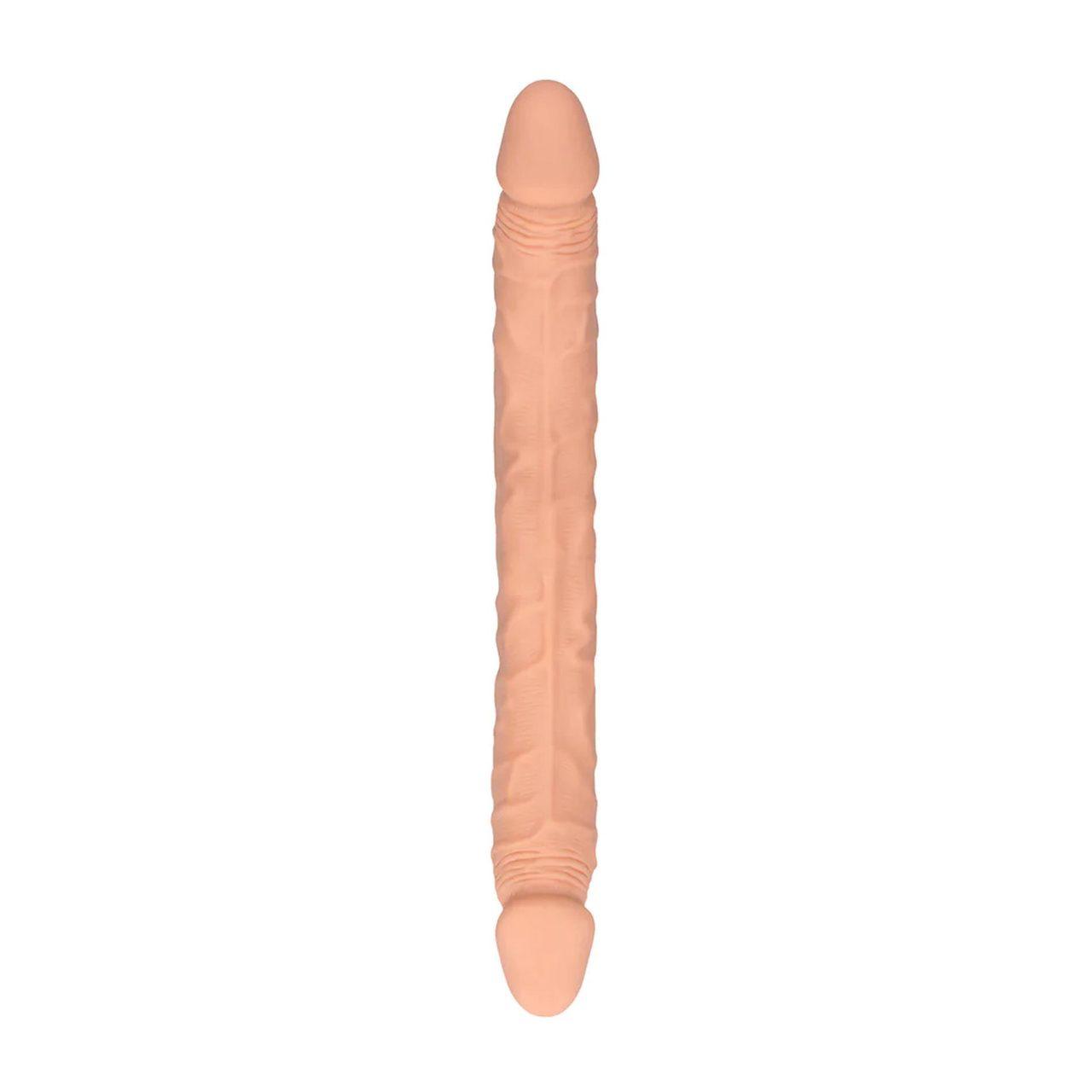 Realistyczne podwójne dildo 36 cm Skin TPE bez ftalanów | Loris.pl