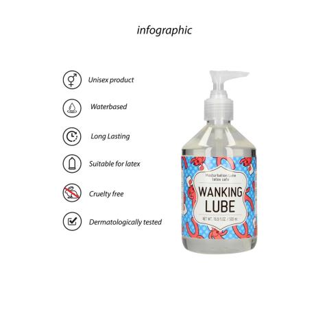Wodny lubrykant 500 ml do masturbacji i seksu | kompatybilny z lateksem
