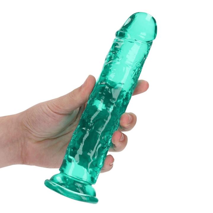 Przezroczyste dildo żelowe z przyssawką 20 cm – wodoodporne | Loris.pl