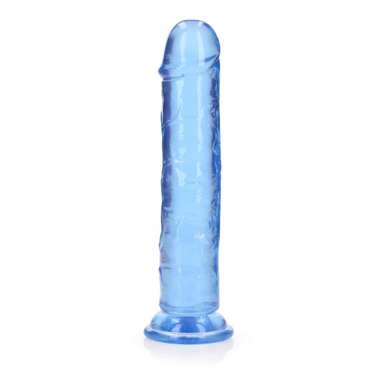 Przezroczyste dildo z przyssawką 20 cm – żelowe TPE | Loris.pl