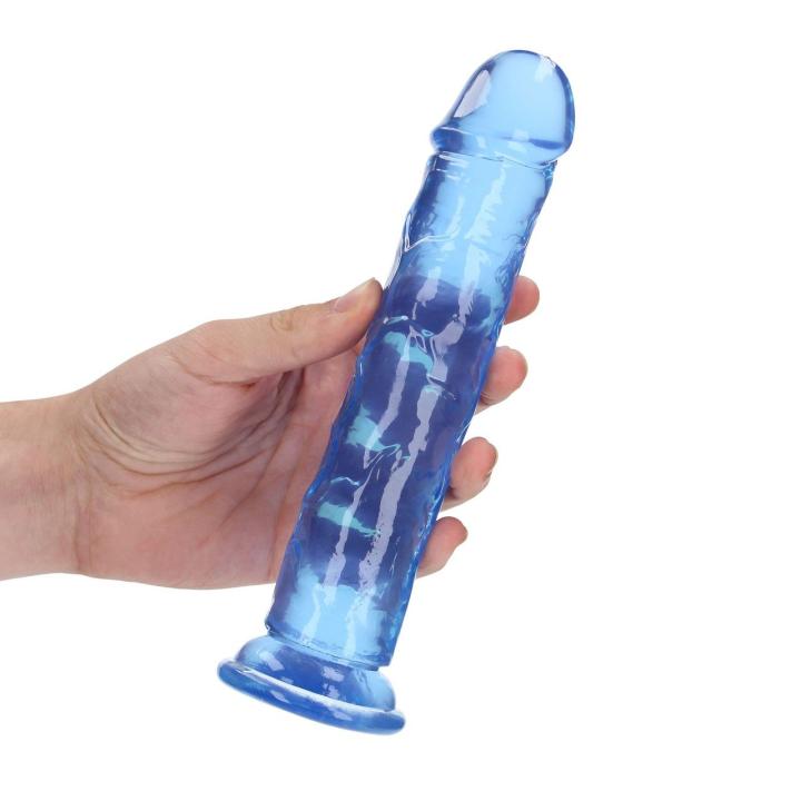 Przezroczyste dildo z przyssawką 20 cm – żelowe TPE | Loris.pl