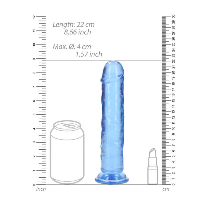 Przezroczyste dildo z przyssawką 20 cm – żelowe TPE