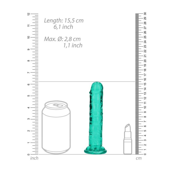 Przezroczyste dildo z przyssawką 14,5 cm – żelowe TPE