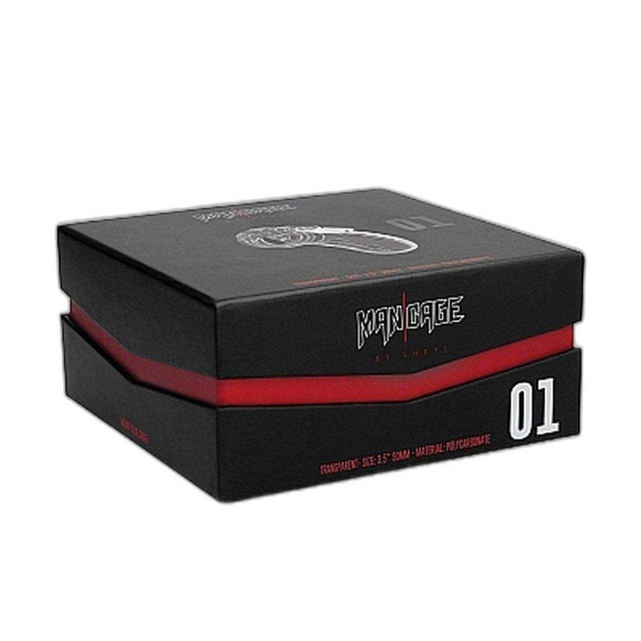 Transparentna klatka cnoty 8,8 cm – klatka na penisa BDSM z kłódką | Loris.pl