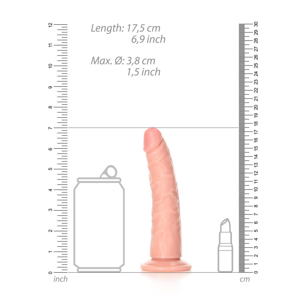Smukłe realistyczne dildo z przyssawką 15,5 cm – stymulacja punktu g